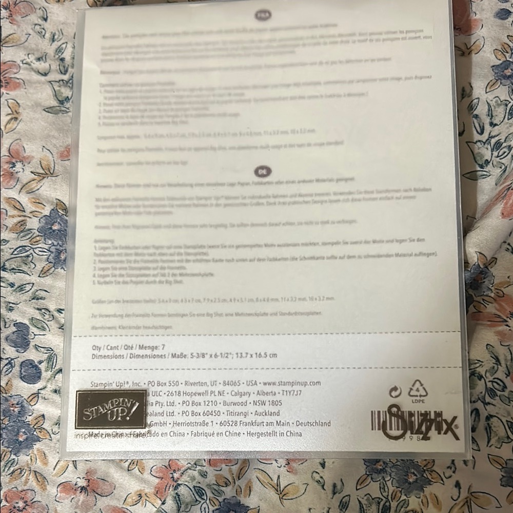 Stampin' Up! White Craft Paper